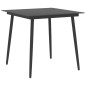 vidaXL Set da Pranzo da Giardino 3 pz Nero e Marrone vidaXL Set da Pranzo da Giardino 3 pz Nero e Marrone