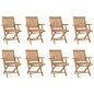 vidaXL Set da Pranzo da Giardino 9 pz in Legno Massello di Teak vidaXL Set da Pranzo da Giardino 9 pz in Legno Massello di Teak