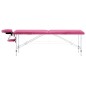 Lettino da Massaggio a 2 Sezioni in Alluminio Rosa Lettino da Massaggio a 2 Sezioni in Alluminio Rosa