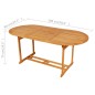 vidaXL Set da Pranzo da Giardino 9 pz in Legno Massello di Teak vidaXL Set da Pranzo da Giardino 9 pz in Legno Massello di Teak