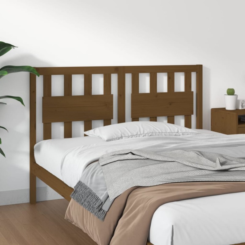 Testiera per Letto Miele 140,5x4x100 cm Legno Massello di Pino Testiera per Letto Miele 140,5x4x100 cm Legno Massello di Pino