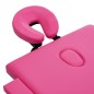 Lettino da Massaggio a 2 Sezioni in Alluminio Rosa Lettino da Massaggio a 2 Sezioni in Alluminio Rosa