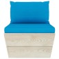 vidaXL Set Divani da Giardino su Pallet 10 pz con Cuscini Legno Abete