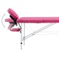 Lettino da Massaggio a 2 Sezioni in Alluminio Rosa Lettino da Massaggio a 2 Sezioni in Alluminio Rosa