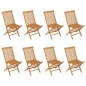 vidaXL Set da Pranzo 9 pz in Legno Massello di Teak