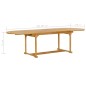 vidaXL Set da Pranzo 9 pz in Legno Massello di Teak