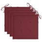 vidaXL Sedie da Giardino con Cuscini 4 pz in Massello di Acacia Grigio vidaXL Sedie da Giardino con Cuscini 4 pz in Massello di Acacia Grigio