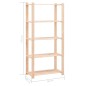vidaXL Scaffali a 5 Livelli 2 pz 80x38x170 cm Massello Pino 250 kg vidaXL Scaffali a 5 Livelli 2 pz 80x38x170 cm Massello Pino 250 kg