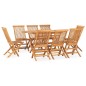 vidaXL Set da Pranzo da Giardino 9 pz Pieghevole in Massello di Teak vidaXL Set da Pranzo da Giardino 9 pz Pieghevole in Massello di Teak