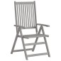 vidaXL Sedie da Giardino Reclinabili 3 pz con Cuscini Massello Acacia vidaXL Sedie da Giardino Reclinabili 3 pz con Cuscini Massello Acacia