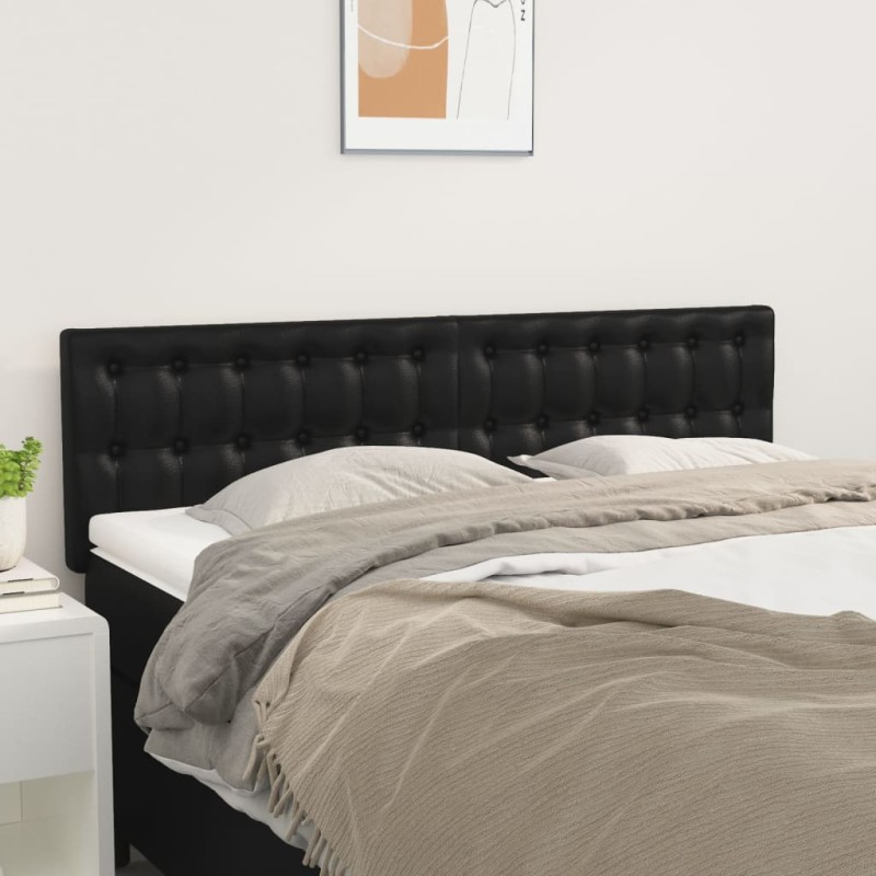 Testiere 2 pz Nere 72x5x78/88 cm in Similpelle Testiere 2 pz Nere 72x5x78/88 cm in Similpelle