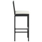 vidaXL Set da Bar da Giardino 5 pz con Cuscini Nero vidaXL Set da Bar da Giardino 5 pz con Cuscini Nero