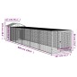 vidaXL Pollaio con Area Corsa Antracite 117x609x123 cm Acciaio Zincato vidaXL Pollaio con Area Corsa Antracite 117x609x123 cm Acciaio Zincato