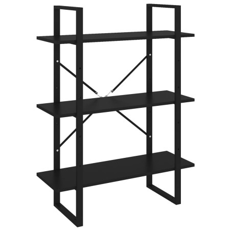 vidaXL Libreria Nera 80x30x105 cm in Truciolato