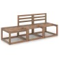 vidaXL Set Salotto Giardino 3 pz in Legno di Pino Impregnato Marrone vidaXL Set Salotto Giardino 3 pz in Legno di Pino Impregnato Marrone