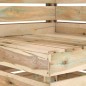 vidaXL Divano da Giardino a 3 Posti in Legno di Pino Impregnato Verde