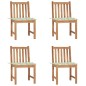 vidaXL Sedie da Giardino 4 pz con Cuscini in Legno Massello di Teak vidaXL Sedie da Giardino 4 pz con Cuscini in Legno Massello di Teak