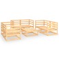 vidaXL Set Divani da Giardino 7 pz in Legno Massello di Pino vidaXL Set Divani da Giardino 7 pz in Legno Massello di Pino