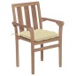 vidaXL Sedie da Giardino Impilabili con Cuscini 8 pz Massello di Teak vidaXL Sedie da Giardino Impilabili con Cuscini 8 pz Massello di Teak