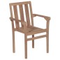 vidaXL Sedie da Giardino Impilabili con Cuscini 8 pz Massello di Teak vidaXL Sedie da Giardino Impilabili con Cuscini 8 pz Massello di Teak