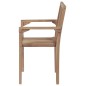 vidaXL Sedie da Giardino Impilabili con Cuscini 8 pz Massello di Teak vidaXL Sedie da Giardino Impilabili con Cuscini 8 pz Massello di Teak
