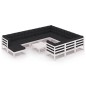 vidaXL Set Divani da Giardino 12 pz Cuscini Bianchi Massello di Pino vidaXL Set Divani da Giardino 12 pz Cuscini Bianchi Massello di Pino