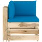vidaXL Set Salotto da Giardino con Cuscini 5 pz Legno Impregnato Verde vidaXL Set Salotto da Giardino con Cuscini 5 pz Legno Impregnato Verde