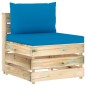 vidaXL Set Salotto da Giardino con Cuscini 5 pz Legno Impregnato Verde vidaXL Set Salotto da Giardino con Cuscini 5 pz Legno Impregnato Verde