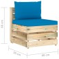 vidaXL Set Salotto da Giardino con Cuscini 5 pz Legno Impregnato Verde vidaXL Set Salotto da Giardino con Cuscini 5 pz Legno Impregnato Verde
