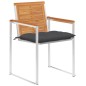 vidaXL Sedie da Giardino con Cuscini 4 pz in Legno Massello di Acacia vidaXL Sedie da Giardino con Cuscini 4 pz in Legno Massello di Acacia
