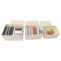 vidaXL Scatole Portaoggetti Impilabili Set 3pz in Tessuto Crema vidaXL Scatole Portaoggetti Impilabili Set 3pz in Tessuto Crema