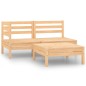 vidaXL Set Divani da Giardino 3 pz in Legno Massello di Pino