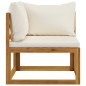 vidaXL Set Divani da Giardino 4 pz con Cuscini Crema in Legno Acacia vidaXL Set Divani da Giardino 4 pz con Cuscini Crema in Legno Acacia