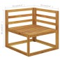 vidaXL Set Divani da Giardino 4 pz con Cuscini Crema in Legno Acacia vidaXL Set Divani da Giardino 4 pz con Cuscini Crema in Legno Acacia