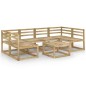 vidaXL Set Divani da Giardino 7 pz in Legno di Pino Impregnato Verde