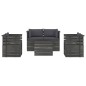 vidaXL Set Divani da Giardino su Pallet 5 pz con Cuscini Massello Pino