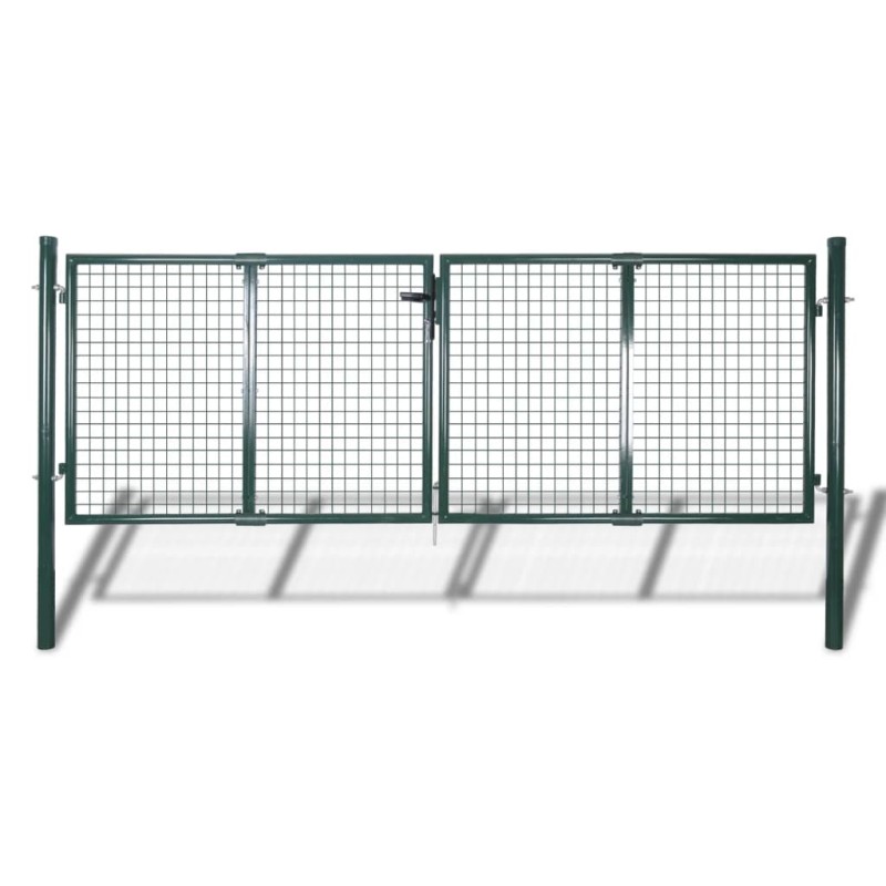 vidaXL Cancello per Giardino in Rete Metallica 289x75 cm/306x125 cm vidaXL Cancello per Giardino in Rete Metallica 289x75 cm/306x125 cm