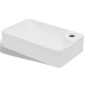 vidaXL Lavandino Bagno in Ceramica Bianca con Foro per Rubinetto vidaXL Lavandino Bagno in Ceramica Bianca con Foro per Rubinetto