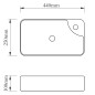 vidaXL Lavandino Bagno in Ceramica Bianca con Foro per Rubinetto vidaXL Lavandino Bagno in Ceramica Bianca con Foro per Rubinetto