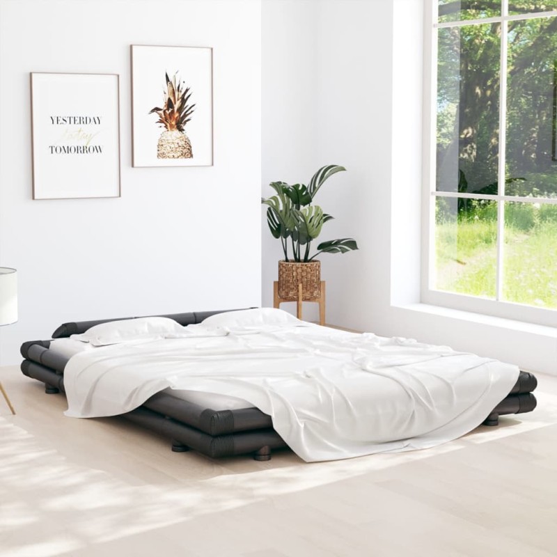 vidaXL Giroletto Marrone Scuro in Bambù 160x200 cm vidaXL Giroletto Marrone Scuro in Bambù 160x200 cm