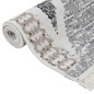 vidaXL Tappeto Nero e Grigio 80x300 cm in Cotone vidaXL Tappeto Nero e Grigio 80x300 cm in Cotone