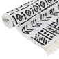 vidaXL Tappeto Nero e Bianco 80x150 cm in Cotone vidaXL Tappeto Nero e Bianco 80x150 cm in Cotone