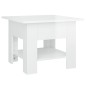 vidaXL Tavolino da Salotto Bianco Lucido 55x55x42 cm Legno Multistrato