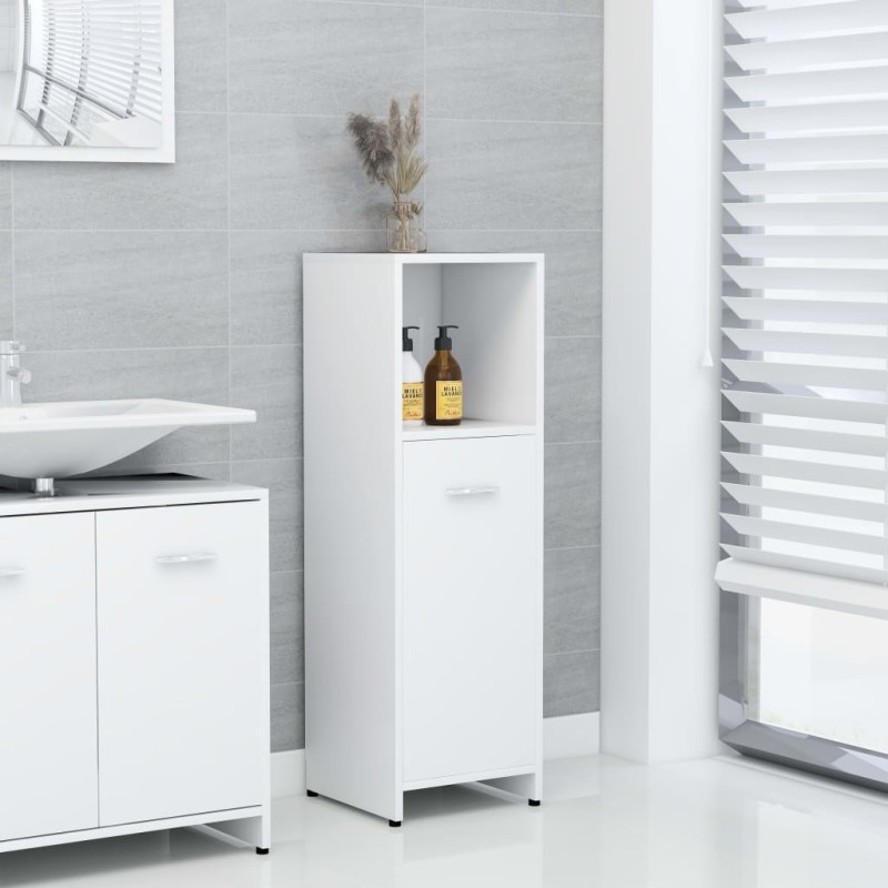 vidaXL Armadio da Bagno Bianco 30x30x95 cm in Legno Multistrato vidaXL Armadio da Bagno Bianco 30x30x95 cm in Legno Multistrato