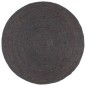 vidaXL Tappeto Lavorato a Mano in Juta Rotondo 180 cm Grigio Scuro vidaXL Tappeto Lavorato a Mano in Juta Rotondo 180 cm Grigio Scuro