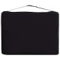 Lettino Massaggio Pieghevole 2 Zone in Alluminio Nero e Beige Lettino Massaggio Pieghevole 2 Zone in Alluminio Nero e Beige