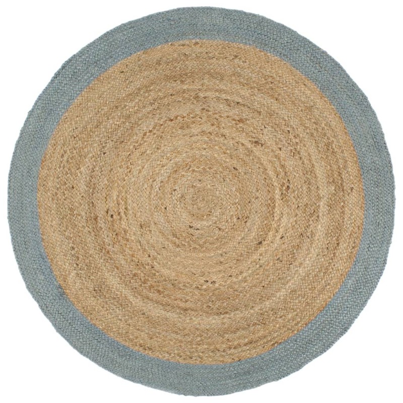 vidaXL Tappeto Lavorato a Mano in Juta con Bordo Verde Oliva 210 cm vidaXL Tappeto Lavorato a Mano in Juta con Bordo Verde Oliva 210 cm