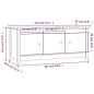 Scarpiera Bianca 110x38x45,5 cm in Legno Massello di Pino Scarpiera Bianca 110x38x45,5 cm in Legno Massello di Pino