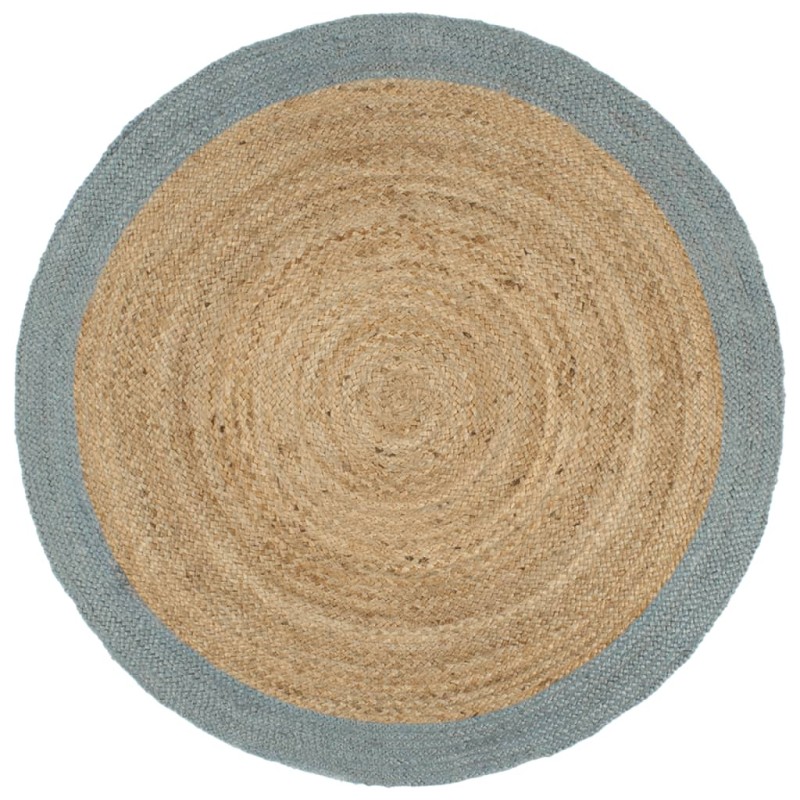 vidaXL Tappeto Lavorato a Mano in Juta con Bordo Verde Oliva 240 cm vidaXL Tappeto Lavorato a Mano in Juta con Bordo Verde Oliva 240 cm