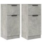 vidaXL Credenze 2 pz Grigio Cemento 30x30x70 cm in Legno Multistrato vidaXL Credenze 2 pz Grigio Cemento 30x30x70 cm in Legno Multistrato